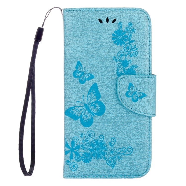 For Huawei P8 Lite (2017) Butterflies Embossing Horizontal Flip Leather Case with Holder & Card Slots & Wallet & Lanyard