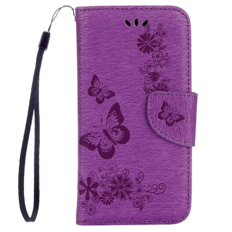 For Huawei P8 Lite (2017) Butterflies Embossing Horizontal Flip Leather Case with Holder & Card Slots & Wallet & Lanyard