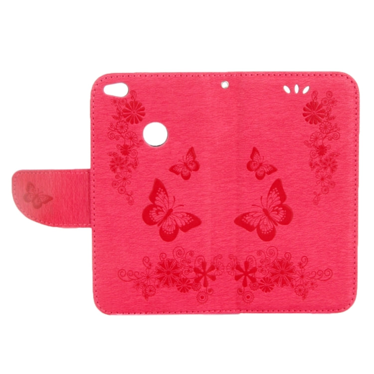 For Huawei P8 Lite (2017) Butterflies Embossing Horizontal Flip Leather Case with Holder & Card Slots & Wallet & Lanyard