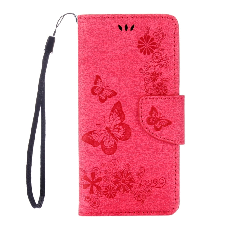 For Sony Xperia E5 Butterflies Embossing Horizontal Flip Leather Case with Holder & Card Slots & Wallet & Lanyard