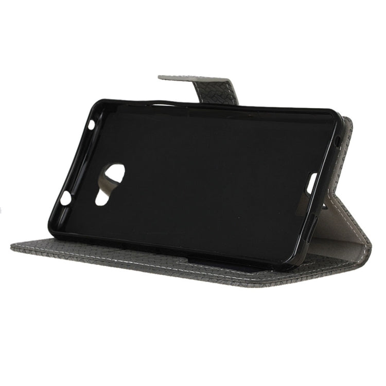 For Alcatel Flash Plus 2 Weaving Texture Horizontal Flip PU Leather Case with Magnetic Buckle & Holder & Card Slots & Wallet & Photo Frame