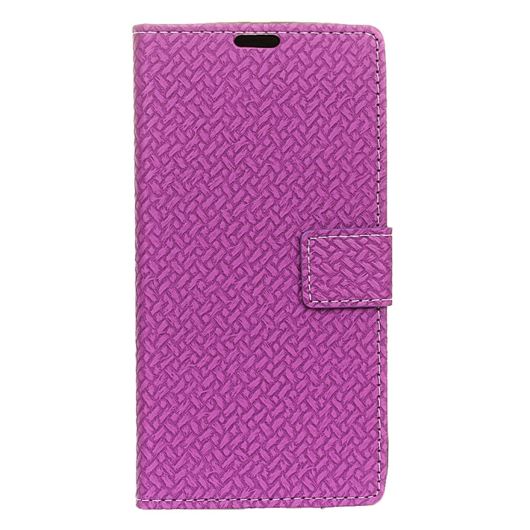For Alcatel Flash Plus 2 Weaving Texture Horizontal Flip PU Leather Case with Magnetic Buckle & Holder & Card Slots & Wallet & Photo Frame