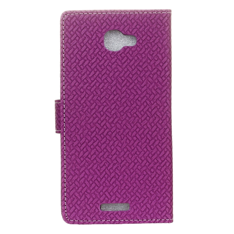 For Alcatel Flash Plus 2 Weaving Texture Horizontal Flip PU Leather Case with Magnetic Buckle & Holder & Card Slots & Wallet & Photo Frame