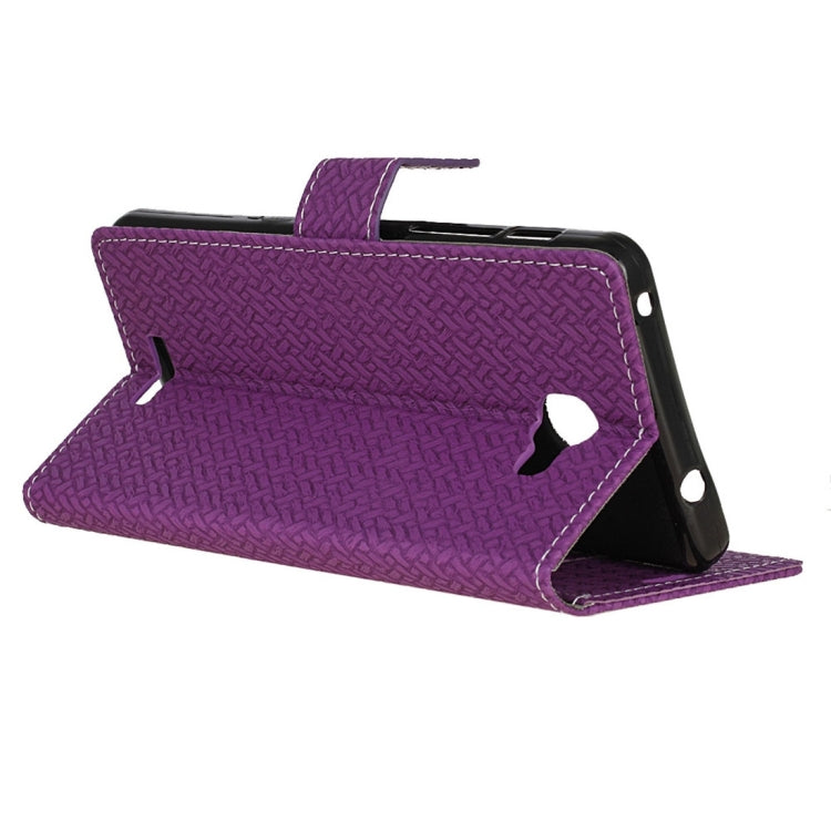 For Alcatel Flash Plus 2 Weaving Texture Horizontal Flip PU Leather Case with Magnetic Buckle & Holder & Card Slots & Wallet & Photo Frame