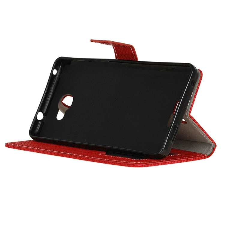 For Alcatel Flash Plus 2 Weaving Texture Horizontal Flip PU Leather Case with Magnetic Buckle & Holder & Card Slots & Wallet & Photo Frame