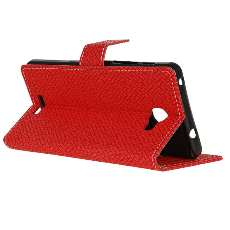 For Alcatel Flash Plus 2 Weaving Texture Horizontal Flip PU Leather Case with Magnetic Buckle & Holder & Card Slots & Wallet & Photo Frame