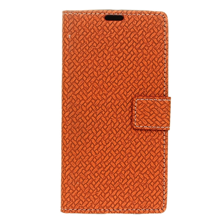 For Alcatel Flash Plus 2 Weaving Texture Horizontal Flip PU Leather Case with Magnetic Buckle & Holder & Card Slots & Wallet & Photo Frame