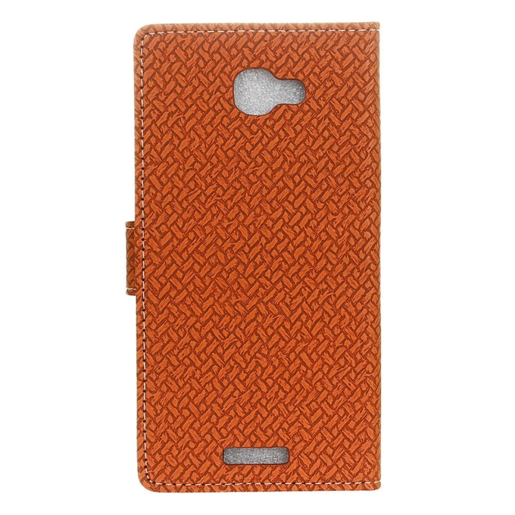 For Alcatel Flash Plus 2 Weaving Texture Horizontal Flip PU Leather Case with Magnetic Buckle & Holder & Card Slots & Wallet & Photo Frame