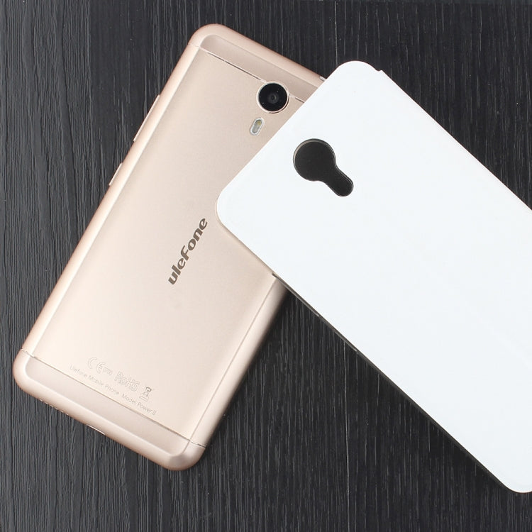Ulefone for Power II Spring Texture Horizontal Flip Leather Case with Holder (White)