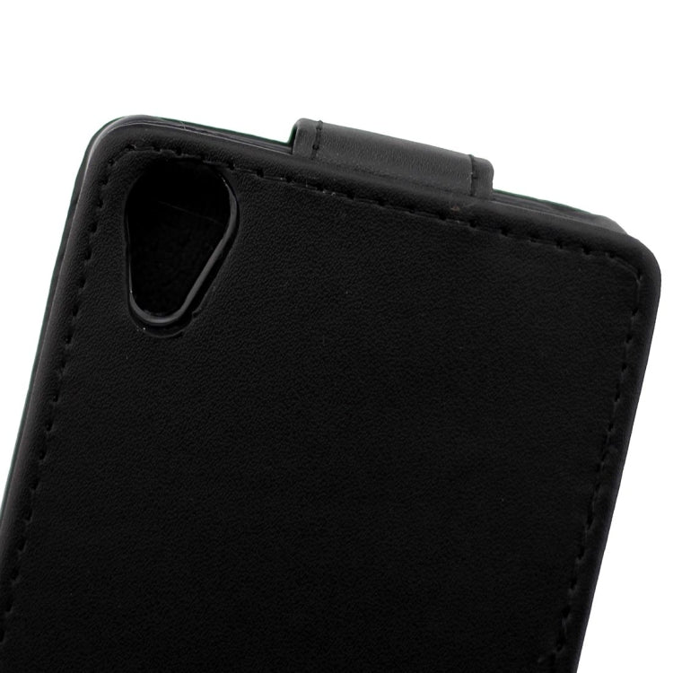 For Sony Xperia X Performance Plain Texture Vertical Flip Leather Case Waist Bag with Magnetic Buckle(Black)