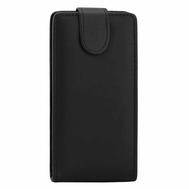 For Sony Xperia XA Plain Texture Vertical Flip Leather Case Waist Bag with Magnetic Buckle(Black)