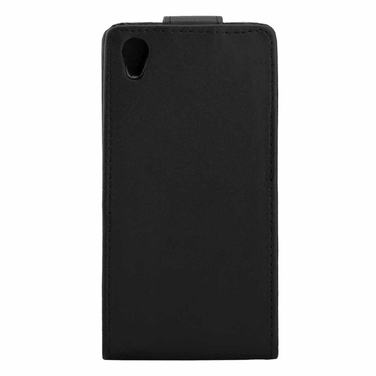 For Sony Xperia XA Plain Texture Vertical Flip Leather Case Waist Bag with Magnetic Buckle(Black)