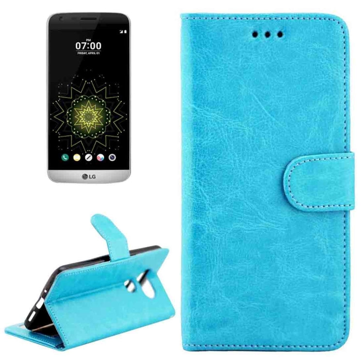 For LG G5 / H850 / H830 Crazy Horse Texture Horizontal Flip Magnetic Snap Leather Case with Adjustable Holder & Card Slots & Photo Frame & Wallet