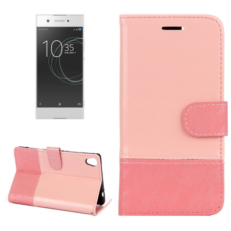 For Sony Xperia XA1 Lace Stitching Leather Case with Card Slots & Holder & Wallet