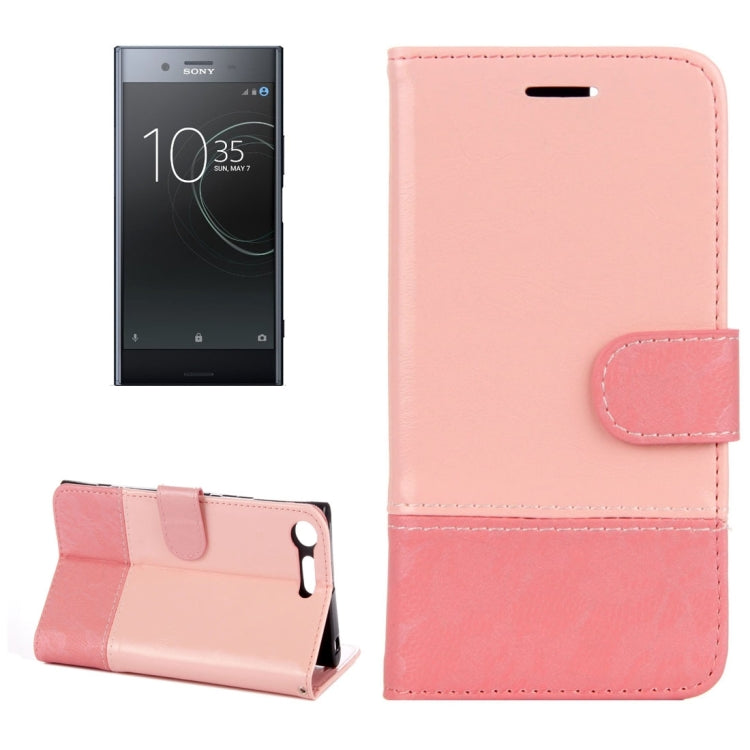 For Sony Xperia XZ Premium Lace Stitching Leather Case with Card Slots & Holder & Wallet