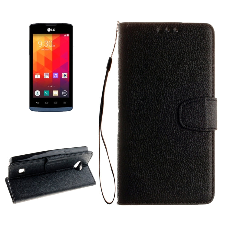 For LG Joy / H220 Litchi Texture Horizontal Flip Leather Case with Holder & Card Slots & Wallet & Photo Frame & Lanyard