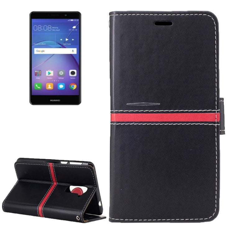 For Huawei Mate 9 Lite Crazy Horse Texture PU Leather Horizontal Flip Leather Case with Holder & Card Slots & Wallet & Photo Frame & Lanyard