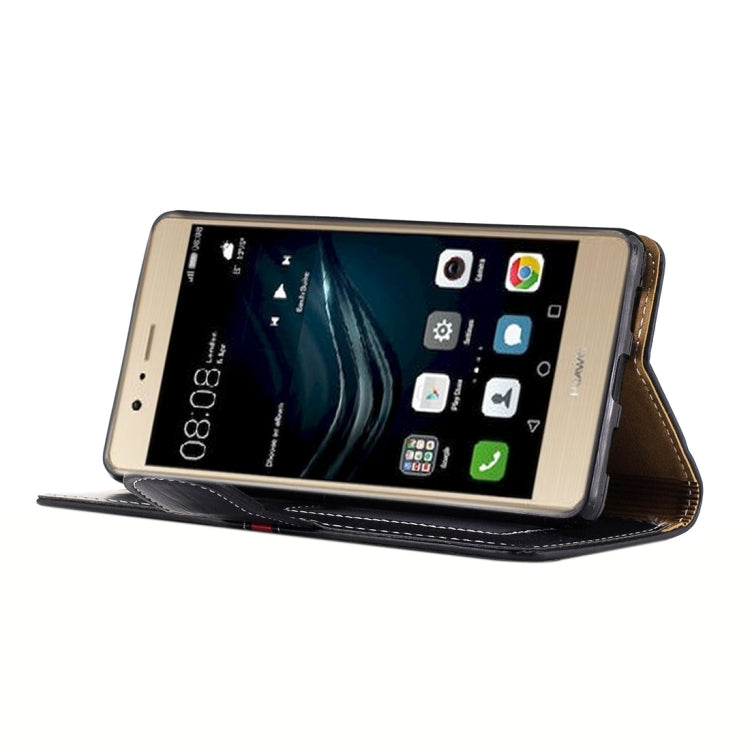 For Huawei P9 Lite Crazy Horse Texture PU Leather Horizontal Flip Leather Case with Holder & Card Slots & Wallet & Photo Frame & Lanyard