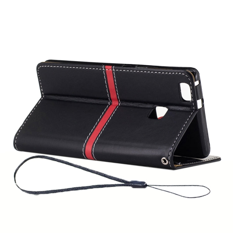 For Huawei P9 Lite Crazy Horse Texture PU Leather Horizontal Flip Leather Case with Holder & Card Slots & Wallet & Photo Frame & Lanyard