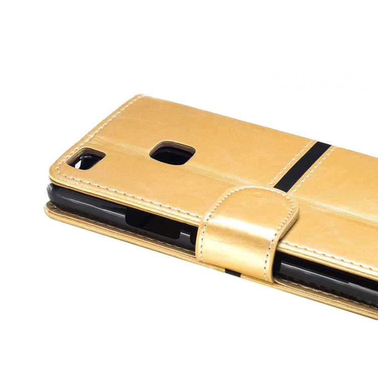 For Huawei P9 Lite Crazy Horse Texture PU Leather Horizontal Flip Leather Case with Holder & Card Slots & Wallet & Photo Frame & Lanyard