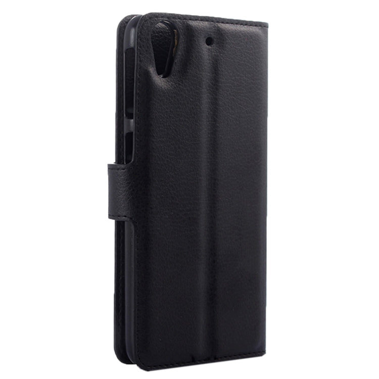 For HTC Desire 650 Litchi Texture Horizontal Flip Leather Case with Holder & Card Slots & Wallet