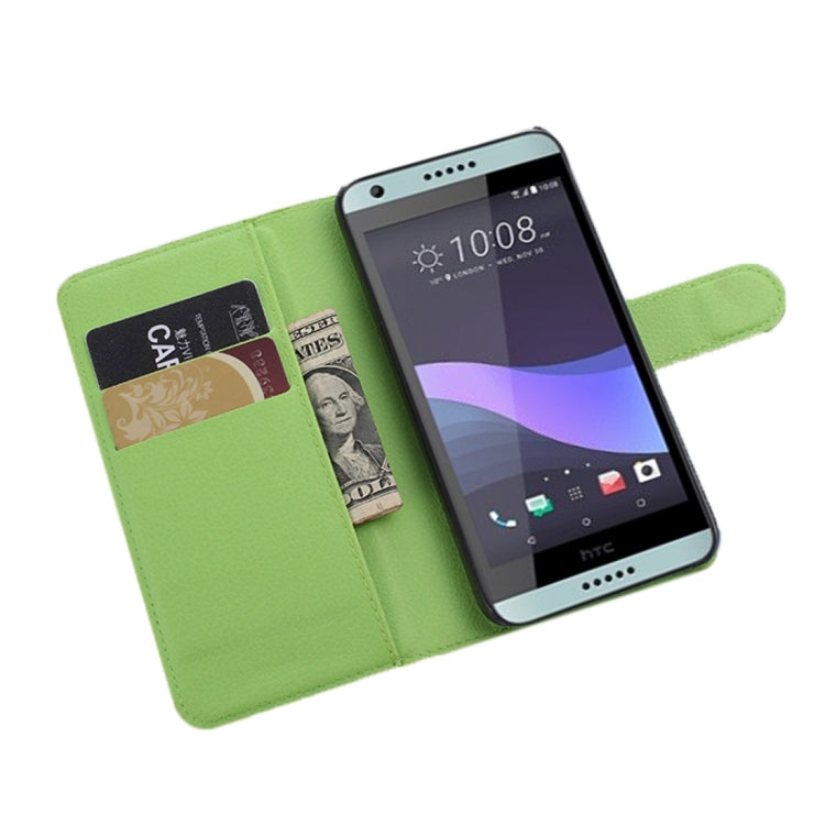 For HTC Desire 650 Litchi Texture Horizontal Flip Leather Case with Holder & Card Slots & Wallet