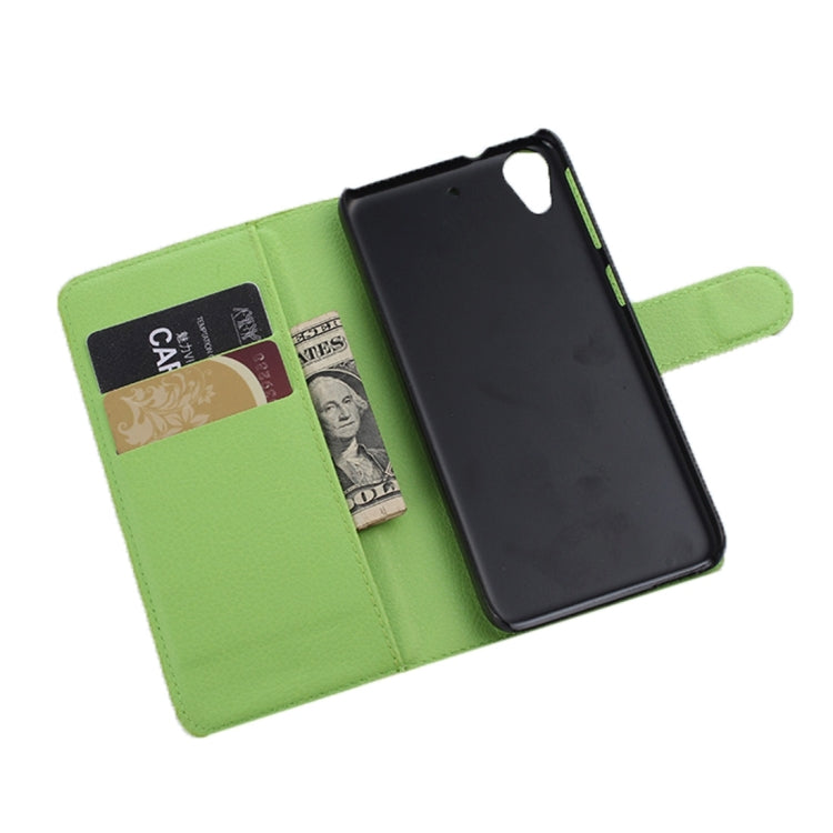 For HTC Desire 650 Litchi Texture Horizontal Flip Leather Case with Holder & Card Slots & Wallet