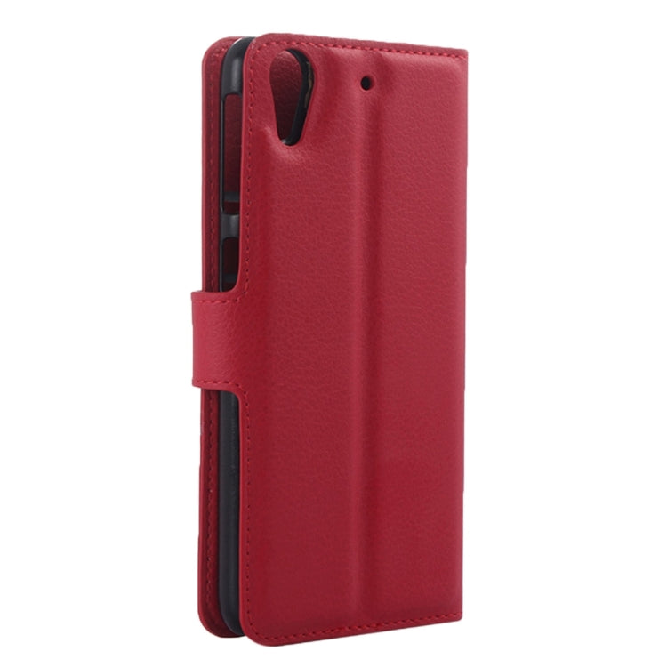 For HTC Desire 650 Litchi Texture Horizontal Flip Leather Case with Holder & Card Slots & Wallet