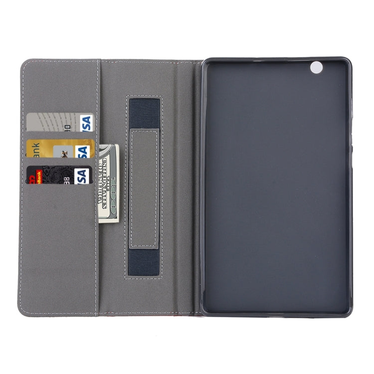 For Huawei MediaPad M3 8.4 inch Cowhide Texture Horizontal Flip Leather Case with Holder & Card Slot & Wallet & Hand Strap & Sleep / Wake-up Function
