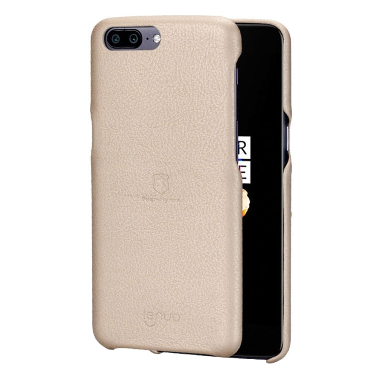 Lenuo for OnePlus 5 Litchi Texture PU + PC Paste Skin Protective Case