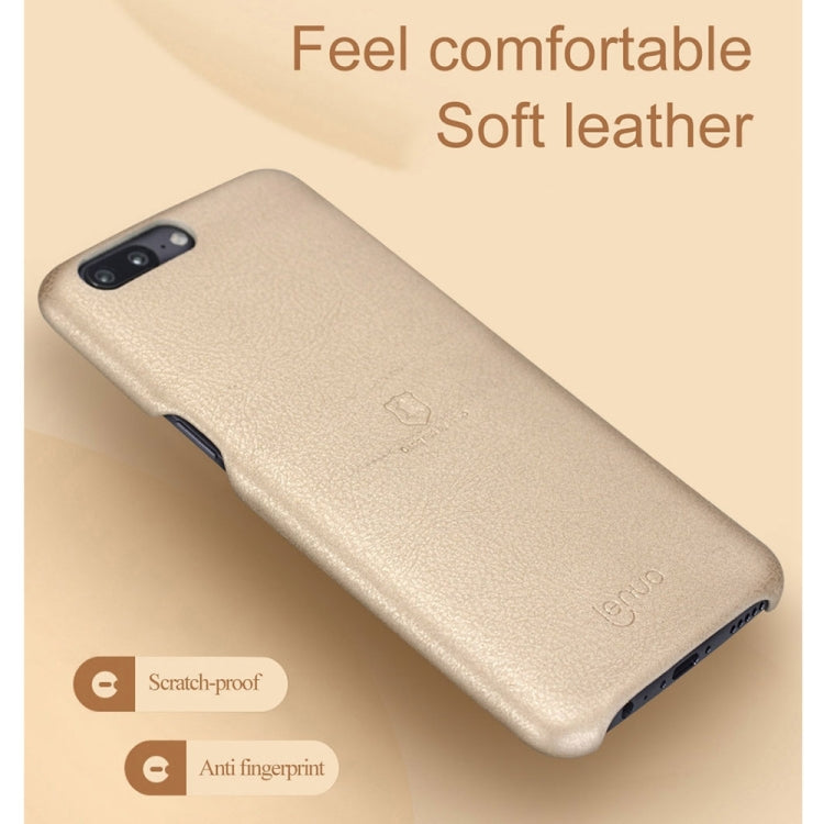 Lenuo for OnePlus 5 Litchi Texture PU + PC Paste Skin Protective Case