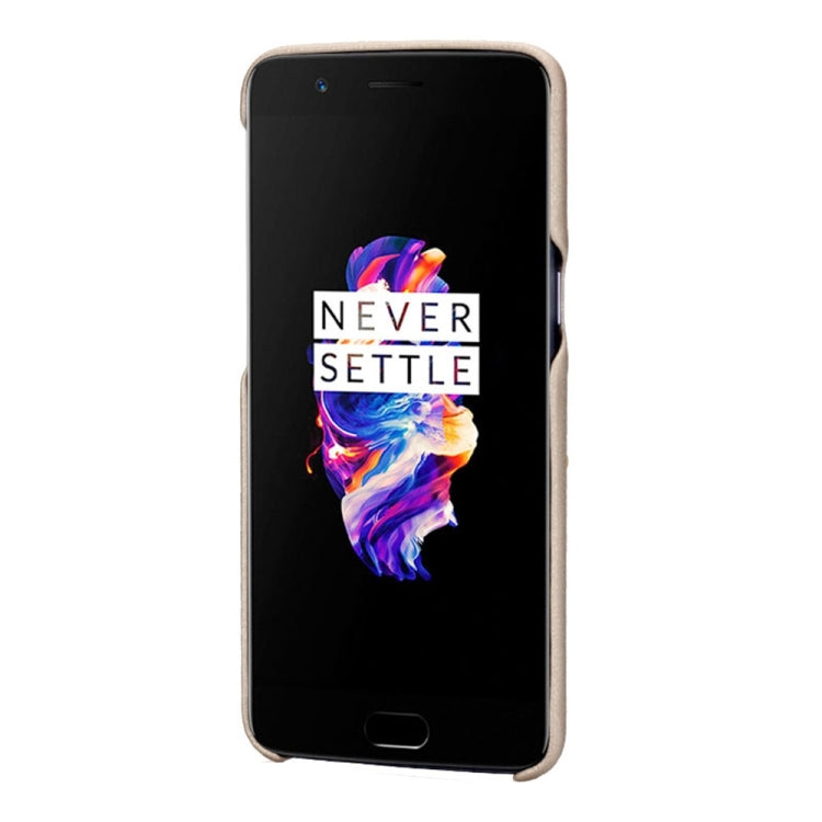 Lenuo for OnePlus 5 Litchi Texture PU + PC Paste Skin Protective Case