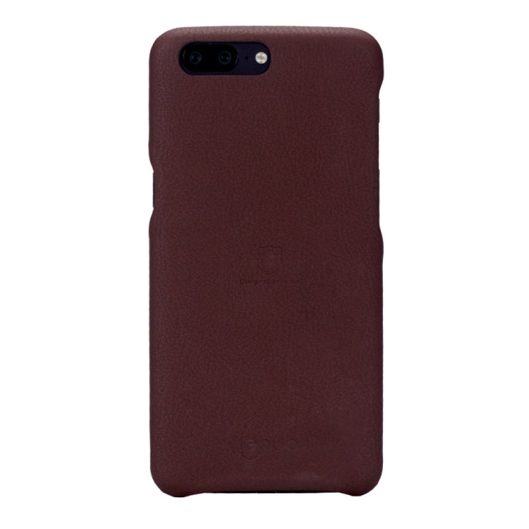 Lenuo for OnePlus 5 Litchi Texture PU + PC Paste Skin Protective Case