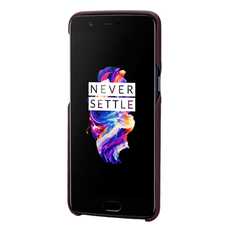 Lenuo for OnePlus 5 Litchi Texture PU + PC Paste Skin Protective Case