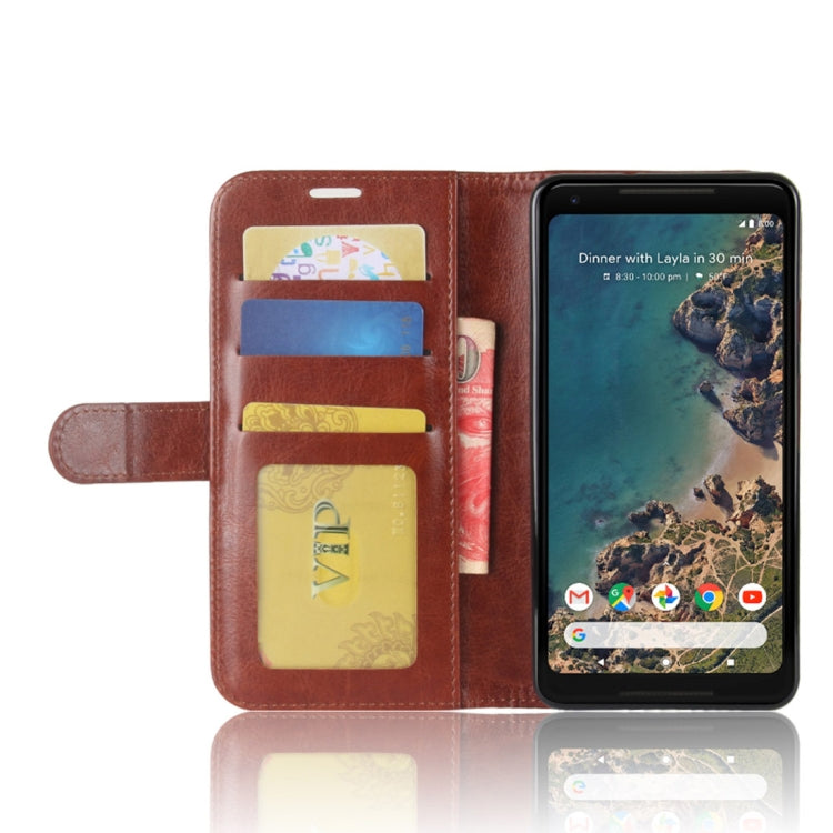 For Google Pixel 2 XL Crazy Horse Texture Horizontal Flip Leather Case with Holder & Card Slots & Wallet & Photo Frame