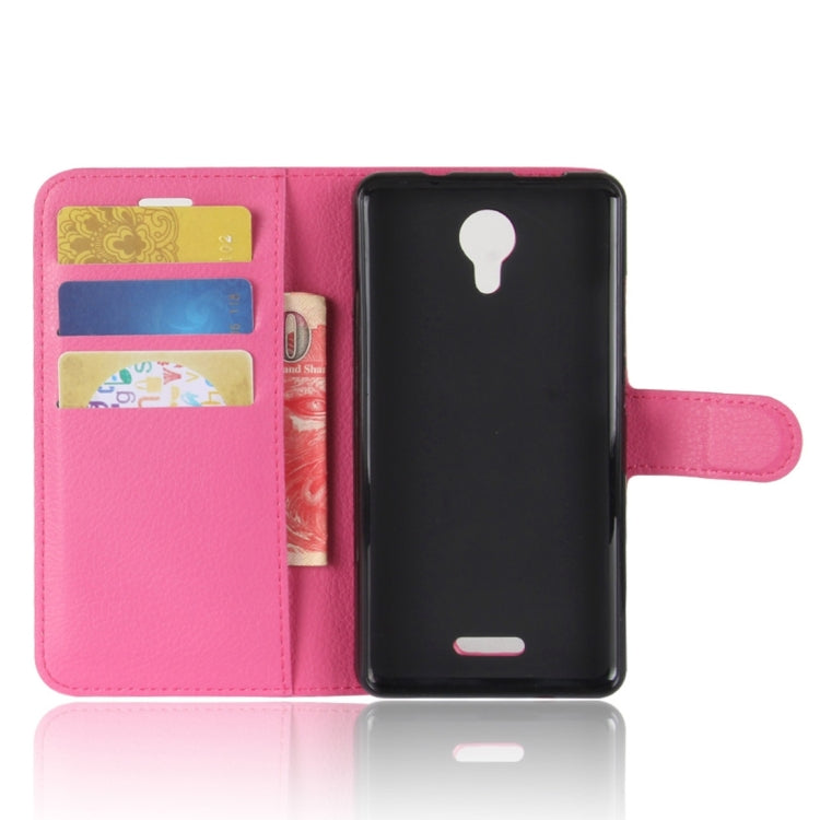 For Wiko Jerry 2 Litchi Texture Horizontal Flip Leather Case with Holder & Card Slots & Wallet