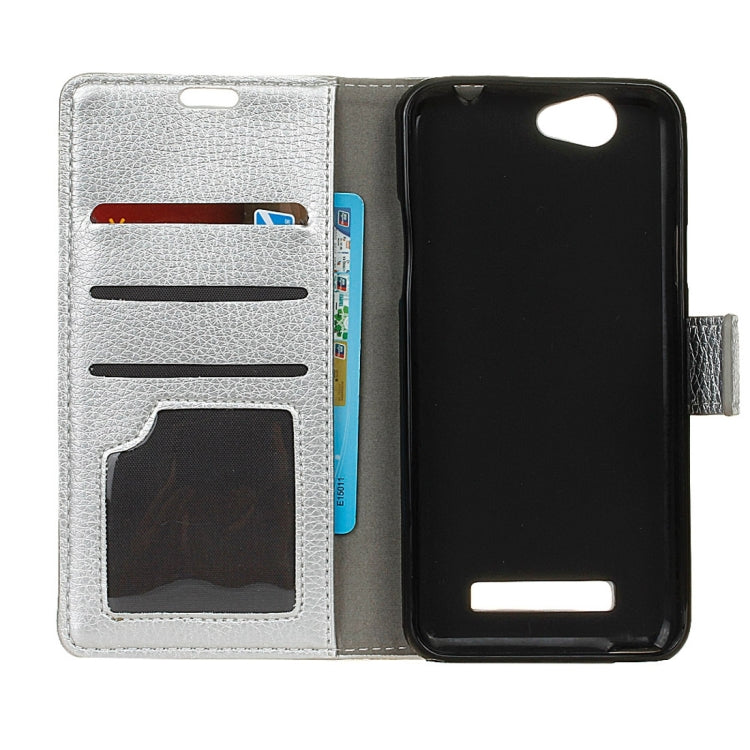 For Wileyfox Spark Litchi Texture Horizontal Flip Leather Case with Holder & Card Slots & Wallet