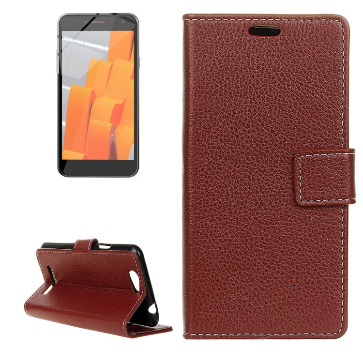 For Wileyfox Spark Litchi Texture Horizontal Flip Leather Case with Holder & Card Slots & Wallet