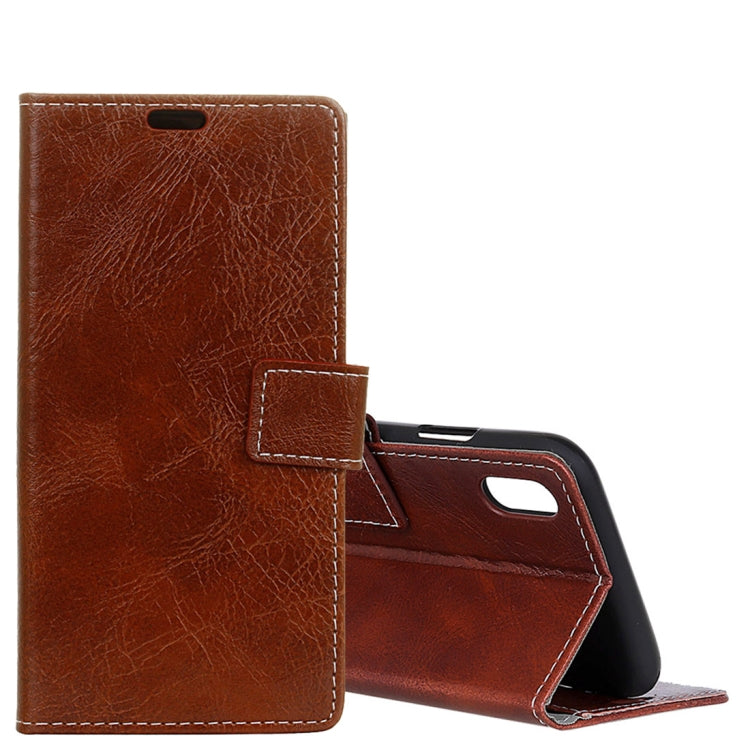 For Wiko Robby 2 Retro Crazy Horse Texture Horizontal Flip Leather Case with Holder & Card Slots & Wallet & Photo Frame