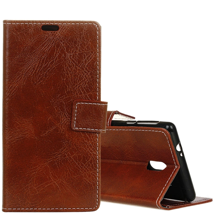 For Meizu M6 Retro Crazy Horse Texture Horizontal Flip Leather Case with Holder & Card Slots & Wallet & Photo Frame