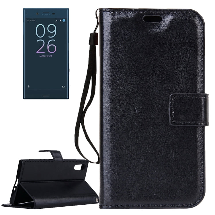 For Sony Xperia XZ Crazy Horse Texture Horizontal Flip PU Leather Case with Holder & Card Slots & Wallet & Lanyard