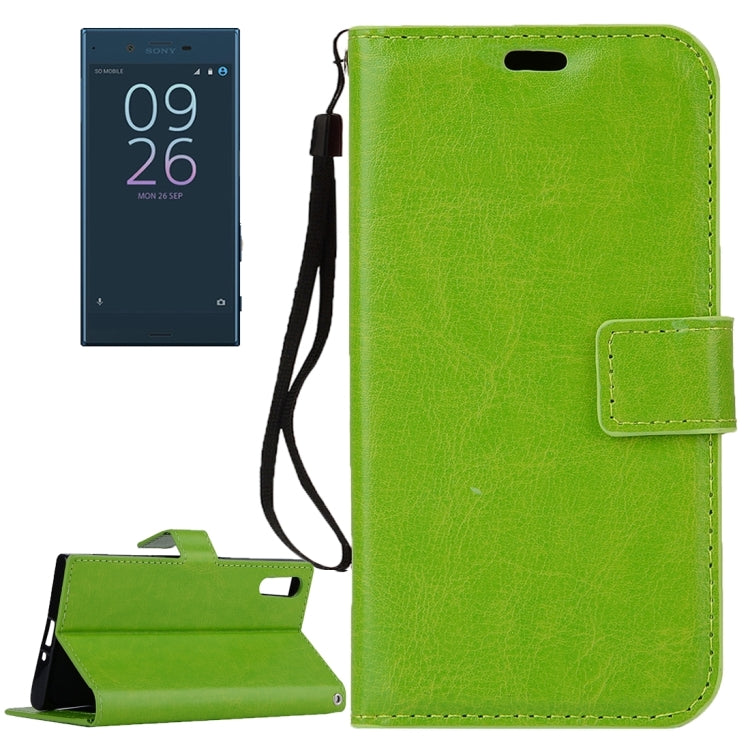 For Sony Xperia XZ Crazy Horse Texture Horizontal Flip PU Leather Case with Holder & Card Slots & Wallet & Lanyard