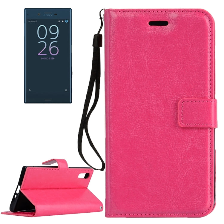 For Sony Xperia XZ Crazy Horse Texture Horizontal Flip PU Leather Case with Holder & Card Slots & Wallet & Lanyard