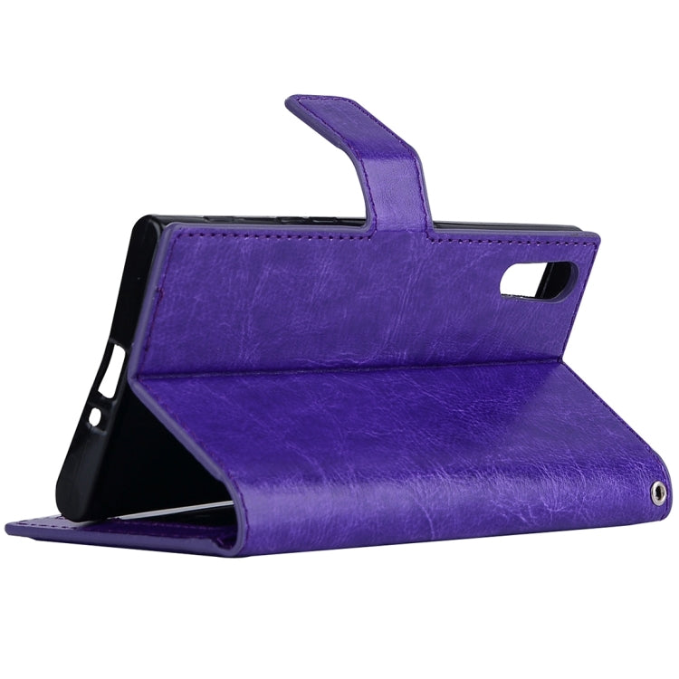 For Sony Xperia XZ Crazy Horse Texture Horizontal Flip PU Leather Case with Holder & Card Slots & Wallet & Lanyard