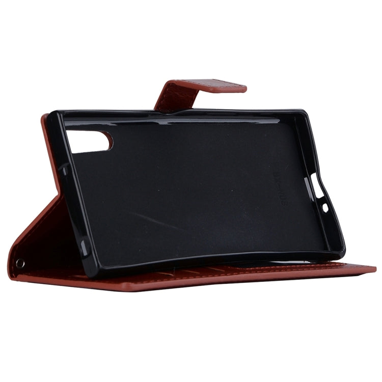 For Sony Xperia XZ Crazy Horse Texture Horizontal Flip PU Leather Case with Holder & Card Slots & Wallet & Lanyard