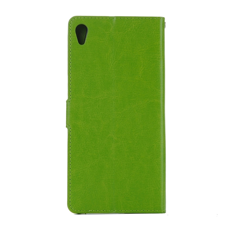 For Sony Xperia C6 Ultra Crazy Horse Texture Horizontal Flip PU Leather Case with Holder & Card Slots & Wallet & Lanyard