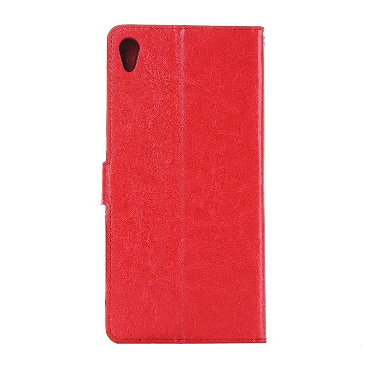 For Sony Xperia C6 Ultra Crazy Horse Texture Horizontal Flip PU Leather Case with Holder & Card Slots & Wallet & Lanyard