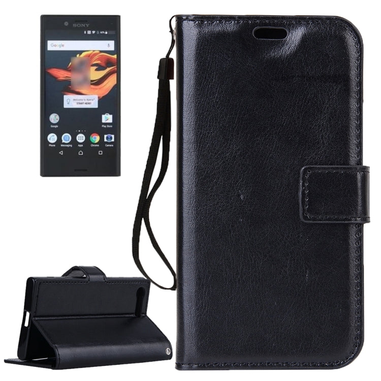 For Sony Xperia X Compact Crazy Horse Texture Horizontal Flip PU Leather Case with Holder & Card Slots & Wallet & Lanyard