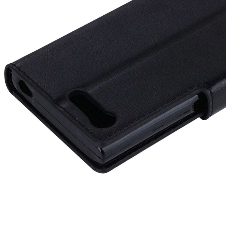 For Sony Xperia X Compact Crazy Horse Texture Horizontal Flip PU Leather Case with Holder & Card Slots & Wallet & Lanyard