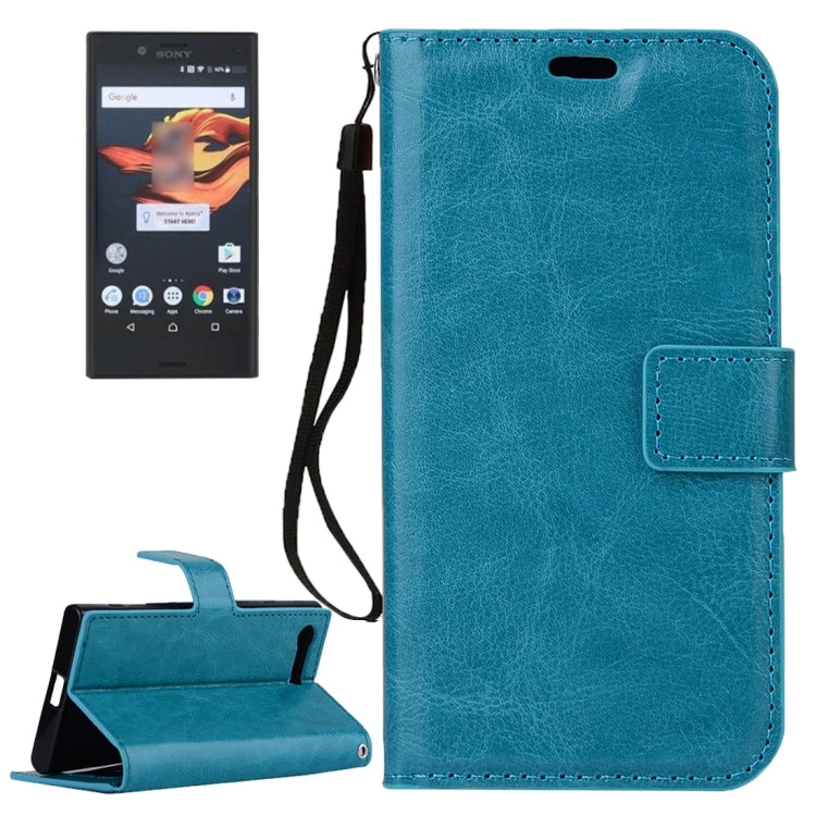 For Sony Xperia X Compact Crazy Horse Texture Horizontal Flip PU Leather Case with Holder & Card Slots & Wallet & Lanyard